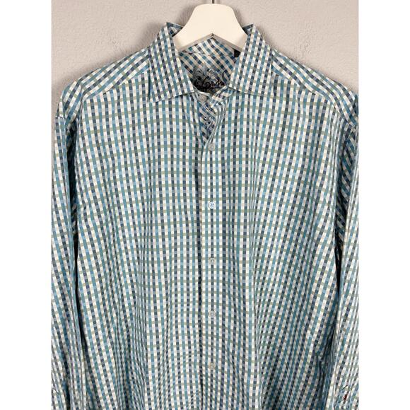 Robert Graham Plaid Button Down Embroidered Shirt - Picture 3 of 15